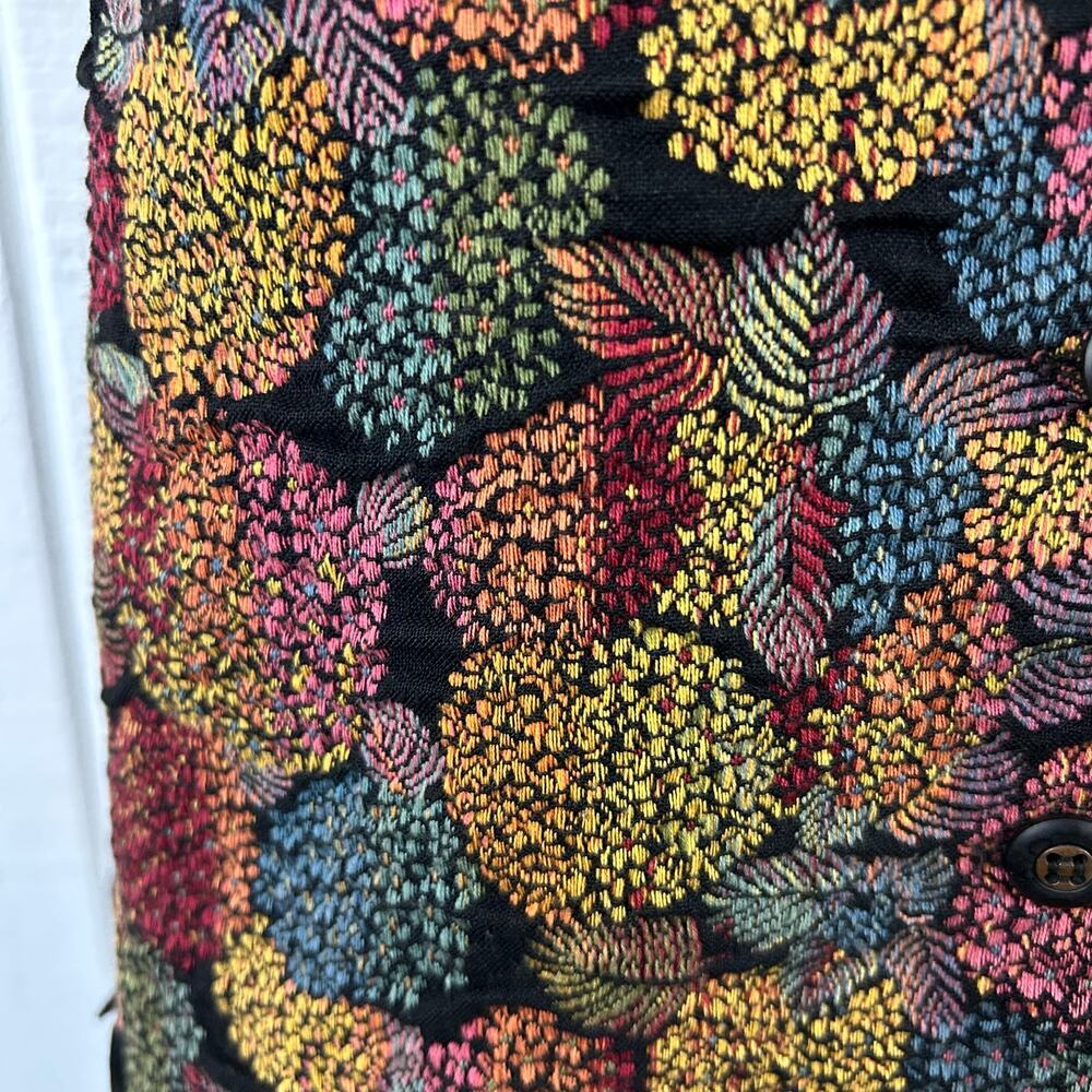 The Limited Floral Tapestry Button Front Vest Small Vintage - Picture 2 of 5